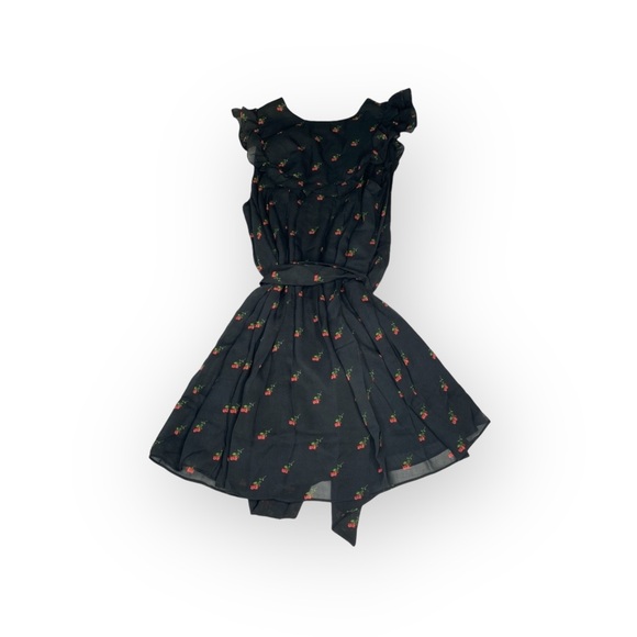 Deadstock: new Wildfox ꕥ Dolly Ruffled Mini Dress ꕥ Black Red Rose Print ꕥ Med ꕥ - Picture 11 of 17